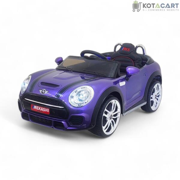 MEKASHI Bentley Car for Kids, Remote, 12V Battery, 3 Speed, LED Lights, Music, Bluetooth, 1 to 7 Years, Swing Function, Long Wheelbase, ISI Mark, Metallic Violet | Same-Day Delivery in Delhi NCR