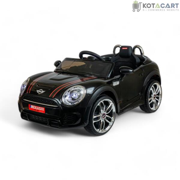 MEKASHI Bentley Car for Kids, Remote, 12V Battery, 3 Speed, LED Lights, Music, Bluetooth, 1 to 7 Years, Swing Function, Long Wheelbase, ISI Mark, Black | Same-Day Delivery in Delhi NCR