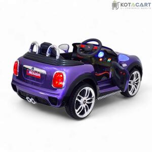 MEKASHI Bentley Car for Kids, Remote, 12V Battery, 3 Speed, LED Lights, Music, Bluetooth, 1 to 7 Years, Swing Function, Long Wheelbase, ISI Mark, Metallic Violet | Same-Day Delivery in Delhi NCR