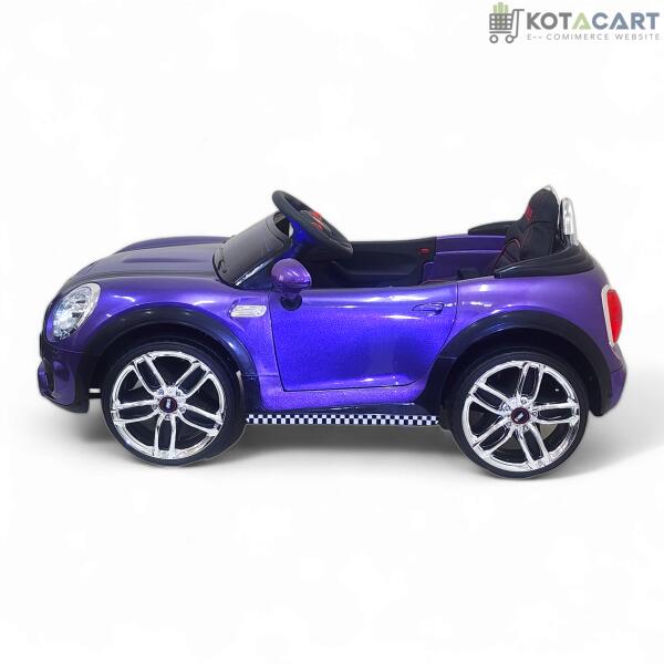 MEKASHI Bentley Car for Kids, Remote, 12V Battery, 3 Speed, LED Lights, Music, Bluetooth, 1 to 7 Years, Swing Function, Long Wheelbase, ISI Mark, Metallic Violet | Same-Day Delivery in Delhi NCR - Image 3