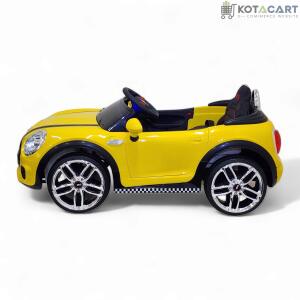 MEKASHI Bentley Car for Kids, Remote, 12V Battery, 3 Speed, LED Lights, Music, Bluetooth, 1 to 7 Years, Swing Function, Long Wheelbase, ISI Mark, Metallic Yellow | Same-Day Delivery in Delhi NCR