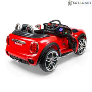 MEKASHI Bentley Car for Kids, Remote, 12V Battery, 3 Speed, LED Lights, Music, Bluetooth, 1 to 7 Years, Swing Function, Long Wheelbase, ISI Mark, Red | Same-Day Delivery in Delhi NCR