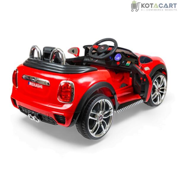 MEKASHI Bentley Car for Kids, Remote, 12V Battery, 3 Speed, LED Lights, Music, Bluetooth, 1 to 7 Years, Swing Function, Long Wheelbase, ISI Mark, Red | Same-Day Delivery in Delhi NCR - Image 2