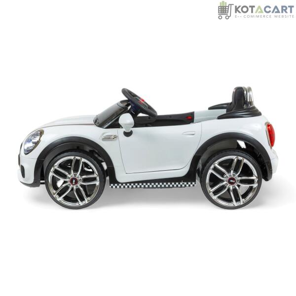 MEKASHI Bentley Car for Kids, Remote, 12V Battery, 3 Speed, LED Lights, Music, Bluetooth, 1 to 7 Years, Swing Function, Long Wheelbase, ISI Mark, White | Same-Day Delivery in Delhi NCR - Image 3