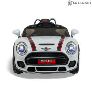 MEKASHI Bentley Car for Kids, Remote, 12V Battery, 3 Speed, LED Lights, Music, Bluetooth, 1 to 7 Years, Swing Function, Long Wheelbase, ISI Mark, White | Same-Day Delivery in Delhi NCR