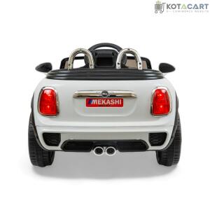 MEKASHI Bentley Car for Kids, Remote, 12V Battery, 3 Speed, LED Lights, Music, Bluetooth, 1 to 7 Years, Swing Function, Long Wheelbase, ISI Mark, White | Same-Day Delivery in Delhi NCR