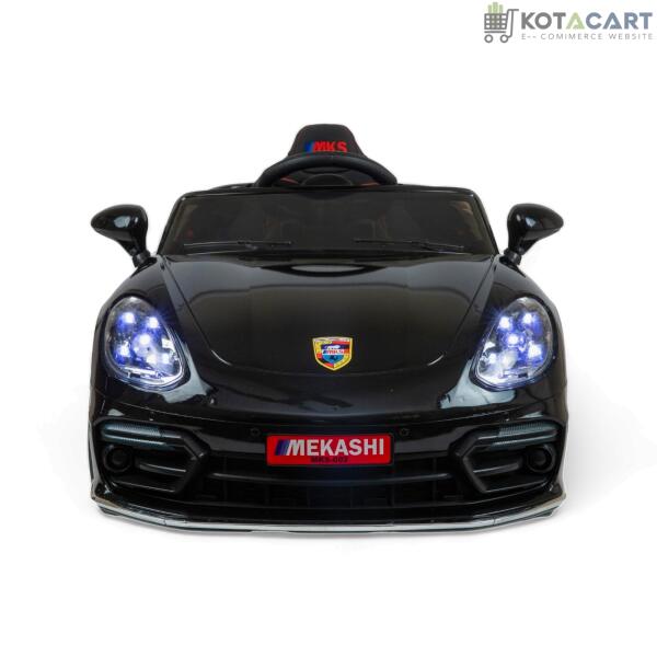 MEKASHI Porsche Car for Kids, Remote, 12V Battery, 3 Speed, LED Lights, Music, Bluetooth, 1 to 11 Years, Swing Function, Long Wheelbase, ISI Mark, Metallic Black | Same-Day Delivery in Delhi NCR - Image 5