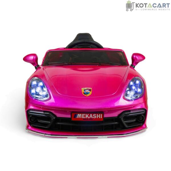 MEKASHI Porsche Car for Kids, Remote, 12V Battery, 3 Speed, LED Lights, Music, Bluetooth, 1 to 11 Years, Swing Function, Long Wheelbase, ISI Mark, Metallic Pink | Same-Day Delivery in Delhi NCR - Image 5