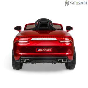 MEKASHI Porsche Car for Kids, Remote, 12V Battery, 3 Speed, LED Lights, Music, Bluetooth, 1 to 11 Years, Swing Function, Long Wheelbase, ISI Mark, Metallic Red | Same-Day Delivery in Delhi NCR