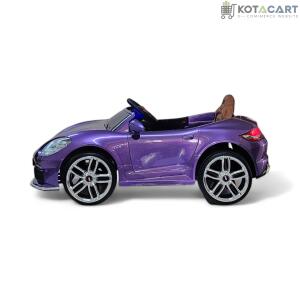 MEKASHI Porsche Car for Kids, Remote, 12V Battery, 3 Speed, LED Lights, Music, Bluetooth, 1 to 11 Years, Swing Function, Long Wheelbase, ISI Mark, Metallic Violet | Same-Day Delivery in Delhi NCR