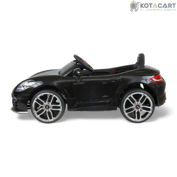 MEKASHI Porsche Car for Kids, Remote, 12V Battery, 3 Speed, LED Lights, Music, Bluetooth, 1 to 11 Years, Swing Function, Long Wheelbase, ISI Mark, Black | Same-Day Delivery in Delhi NCR - Image 3