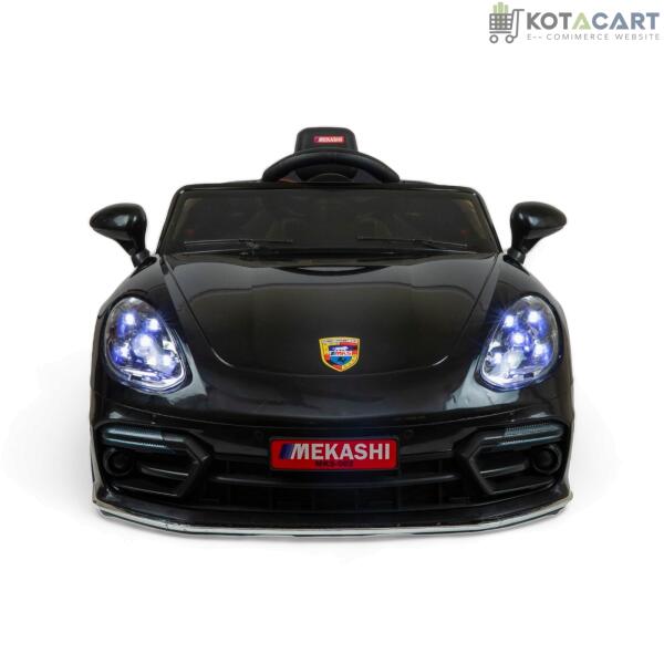 MEKASHI Porsche Car for Kids, Remote, 12V Battery, 3 Speed, LED Lights, Music, Bluetooth, 1 to 11 Years, Swing Function, Long Wheelbase, ISI Mark, Black | Same-Day Delivery in Delhi NCR - Image 5