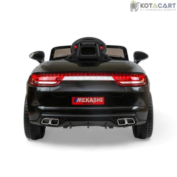 MEKASHI Porsche Car for Kids, Remote, 12V Battery, 3 Speed, LED Lights, Music, Bluetooth, 1 to 11 Years, Swing Function, Long Wheelbase, ISI Mark, Black | Same-Day Delivery in Delhi NCR - Image 6