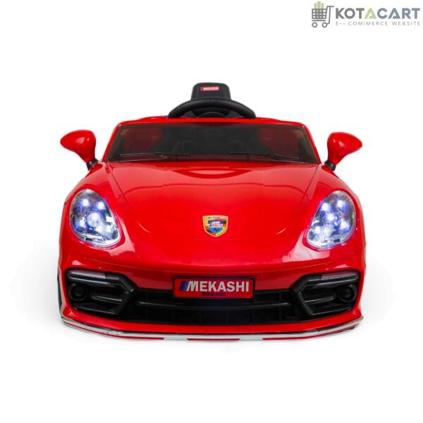 MEKASHI Porsche Car for Kids, Remote, 12V Battery, 3 Speed, LED Lights, Music, Bluetooth, 1 to 11 Years, Swing Function, Long Wheelbase, ISI Mark, Red | Same-Day Delivery in Delhi NCR - Image 5