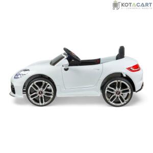 MEKASHI Porsche Car for Kids, Remote, 12V Battery, 3 Speed, LED Lights, Music, Bluetooth, 1 to 11 Years, Swing Function, Long Wheelbase, ISI Mark, White | Same-Day Delivery in Delhi NCR