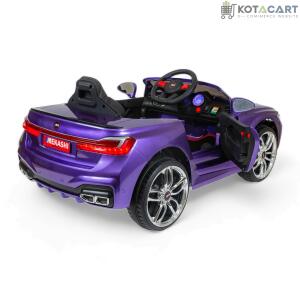 MEKASHI Electric Car for Kids, Remote, 12V Battery, 3 Speed, LED Lights, Music, Bluetooth, 1 to 11 Years, Swing Function, Long Wheelbase, ISI Mark, Metallic Violet | Same-Day Delivery in Delhi NCR