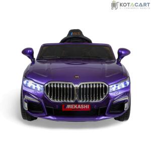 MEKASHI Electric Car for Kids, Remote, 12V Battery, 3 Speed, LED Lights, Music, Bluetooth, 1 to 11 Years, Swing Function, Long Wheelbase, ISI Mark, Metallic Violet | Same-Day Delivery in Delhi NCR