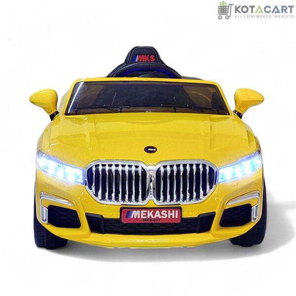 MEKASHI Electric Car for Kids, Remote, 12V Battery, 3 Speed, LED Lights, Music, Bluetooth, 1 to 11 Years, Swing Function, Long Wheelbase, ISI Mark, Metallic Yellow | Same-Day Delivery in Delhi NCR - Image 5