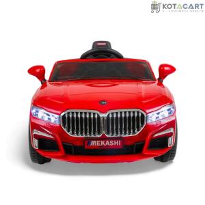 MEKASHI Electric Car for Kids, Remote, 12V Battery, 3 Speed, LED Lights, Music, Bluetooth, 1 to 11 Years, Swing Function, Long Wheelbase, ISI Mark, Red | Same-Day Delivery in Delhi NCR