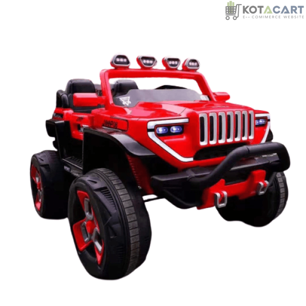 12V 4x4 Electric Blue Big Bdq 1200 Off road Jeep for Child | Music compatible | Spring Suspension & Seat Belt | Same-Day Delivery in Delhi NCR