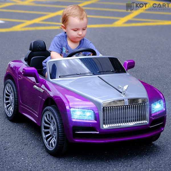 Rolls Royce Rechargeable Ride on Car for Kids & Toddlers with Remote Control - Purple | Same-Day Delivery in Delhi NCR - Image 5