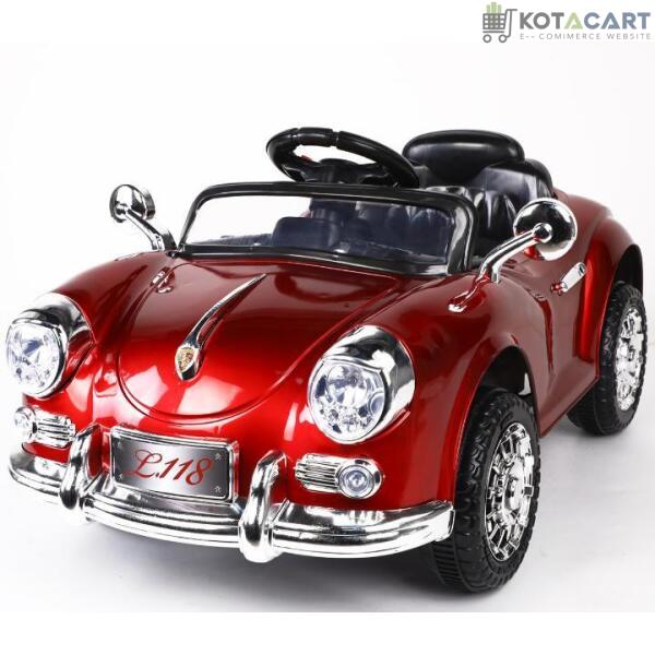 Classic Vintage 118 Ride on Car for Kids | Battery-operated & Dustproof Charging Port | Safe & Durable | Same-Day Delivery in Delhi NCR