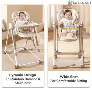 Baby Swing with 5-in-1 Functions, 4-Level Recline, 5-Point Safety Belt, Foldable Design | Same-Day Delivery in Delhi NCR