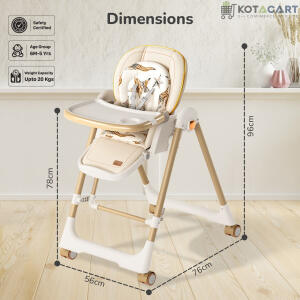 Baby Swing with 5-in-1 Functions, 4-Level Recline, 5-Point Safety Belt, Foldable Design | Same-Day Delivery in Delhi NCR