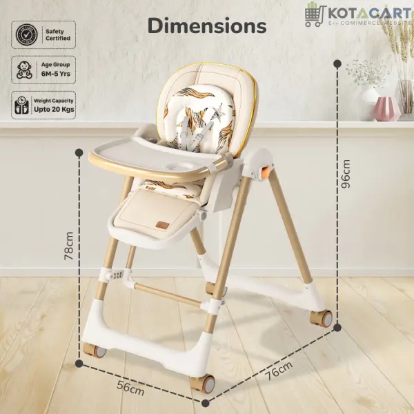 Baby Swing with 5-in-1 Functions, 4-Level Recline, 5-Point Safety Belt, Foldable Design | Same-Day Delivery in Delhi NCR - Image 3