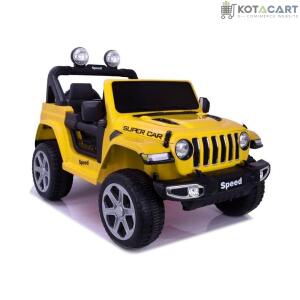 Kotacart Yellow Electric Rubicon Ride on Speed Jeep for Kids | Manual and Parent Control | Same-Day Delivery in Delhi NCR