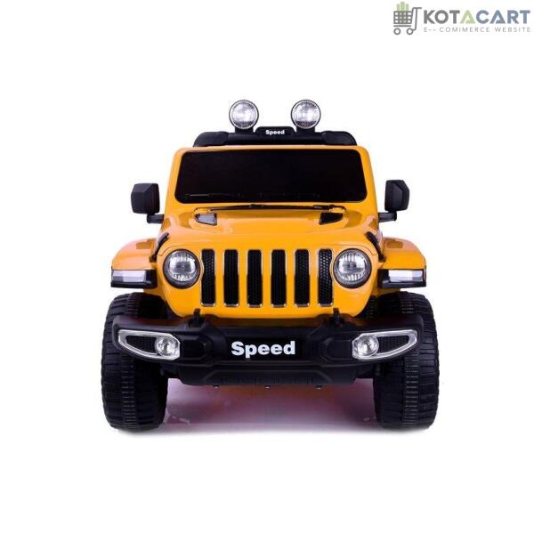 Kotacart Yellow Electric Rubicon Ride on Speed Jeep for Kids | Manual and Parent Control | Same-Day Delivery in Delhi NCR