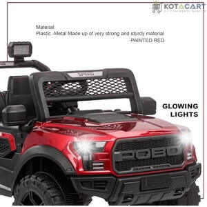 Battery operated Kids Berry Red Jeep  | 12V Battery | Sturdy Material | Max Load 45 KG | Same-Day Delivery in Delhi NCR