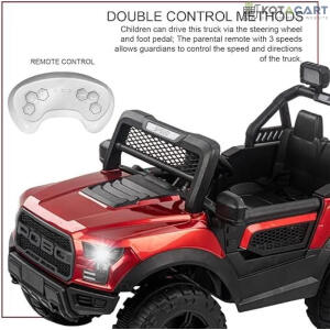 Battery operated Kids Berry Red Jeep  | 12V Battery | Sturdy Material | Max Load 45 KG | Same-Day Delivery in Delhi NCR