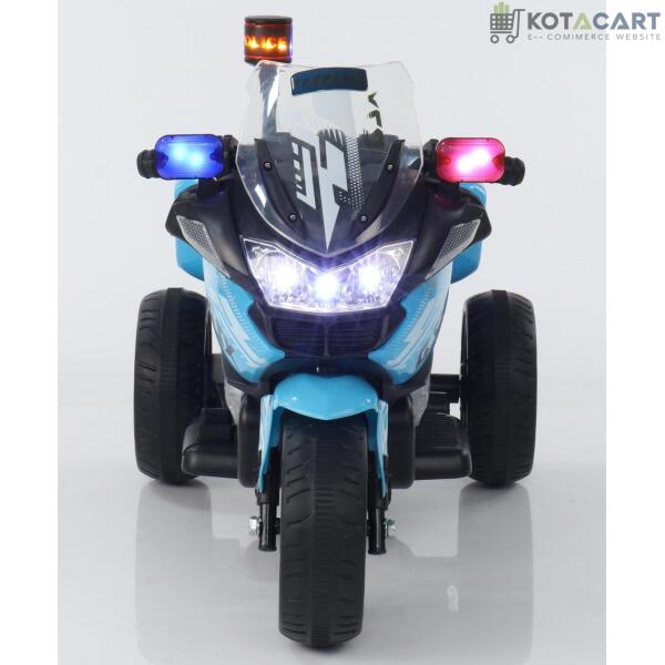 Kotacart | Battery Operated Three-Wheel Kids Police Bike (Multi Color) | Same-Day Delivery in Delhi NCR - Image 2