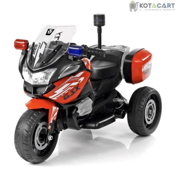 Kotacart | Battery Operated Three-Wheel Kids Police Bike (Multi Color) | Same-Day Delivery in Delhi NCR - Image 12