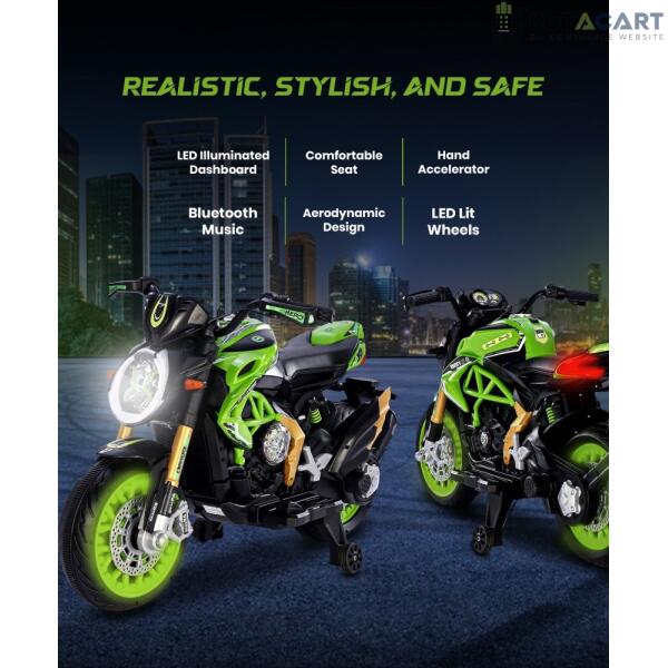 Kotacart | Exclusive Officially Licensed Ben 10 Big Ride-On Bike 12 Volt for Kids | Same-Day Delivery in Delhi NCR - Image 12