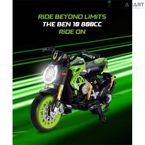 Kotacart | Exclusive Officially Licensed Ben 10 Big Ride-On Bike 12 Volt for Kids | Same-Day Delivery in Delhi NCR - Image 2