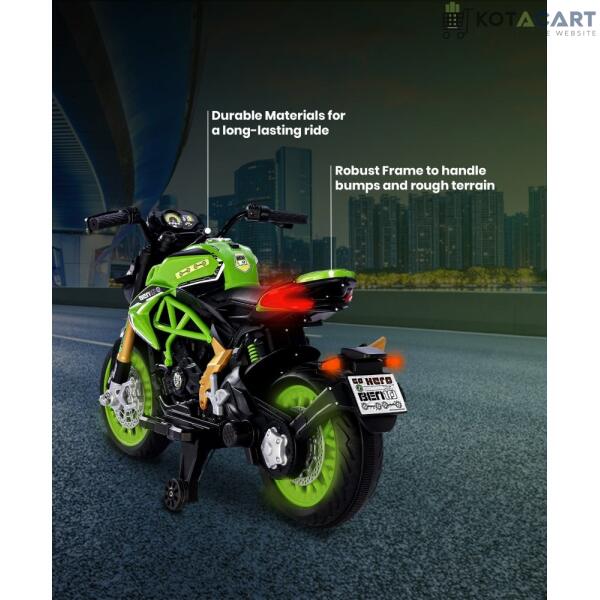 Kotacart | Exclusive Officially Licensed Ben 10 Big Ride-On Bike 12 Volt for Kids | Same-Day Delivery in Delhi NCR - Image 8