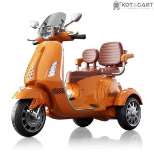 Kotacart | Unisex 2 Seater Big Size Ride-On 12V Battery Vespa scooter with 3 Wheels Power for Children | Same-Day Delivery in Delhi NCR