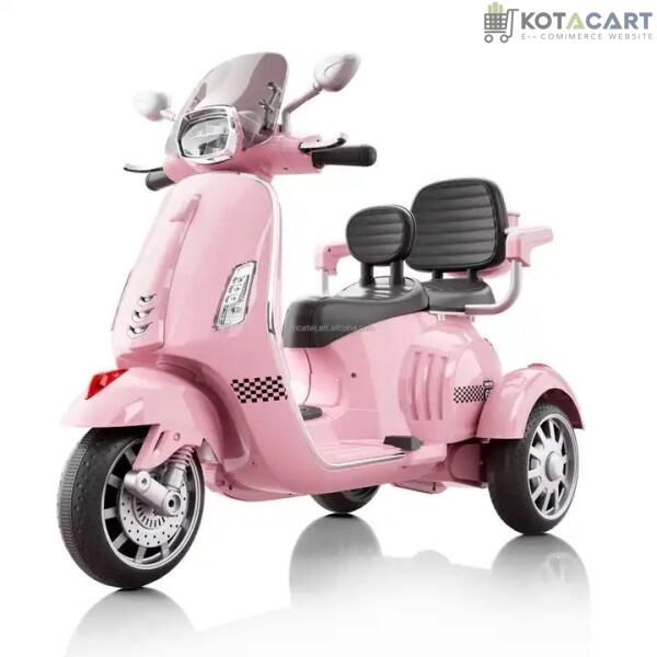 Kotacart | Unisex 2 Seater Big Size Ride-On 12V Battery Vespa scooter with 3 Wheels Power for Children | Same-Day Delivery in Delhi NCR