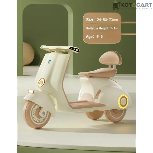 Kotacart | Vespa Matte Finish Kids Bike Kids scooter Battery Operated Ride On Scooty with remote | Same-Day Delivery in Delhi NCR - Image 2