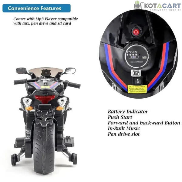 Ride-on Kids Rechargeable Police Bike | Same-Day Delivery in Delhi NCR - Image 10