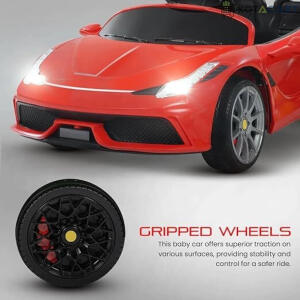 Ferrarri Kids Red Supercar | 12V Battery | Sturdy Material | Max Load 35 KG | Same-Day Delivery in Delhi NCR