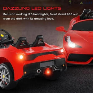 Ferrarri Kids Red Supercar | 12V Battery | Sturdy Material | Max Load 35 KG | Same-Day Delivery in Delhi NCR