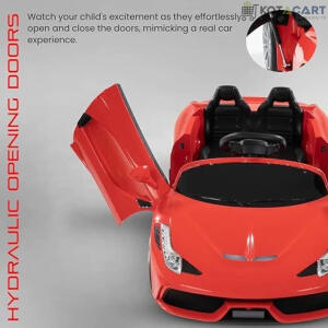 Ferrarri Kids Red Supercar | 12V Battery | Sturdy Material | Max Load 35 KG | Same-Day Delivery in Delhi NCR