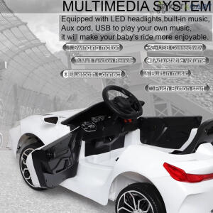 Ferrarri Kids white Supercar | 12V Battery | Sturdy Material | Max Load 45 KG | Same-Day Delivery in Delhi NCR