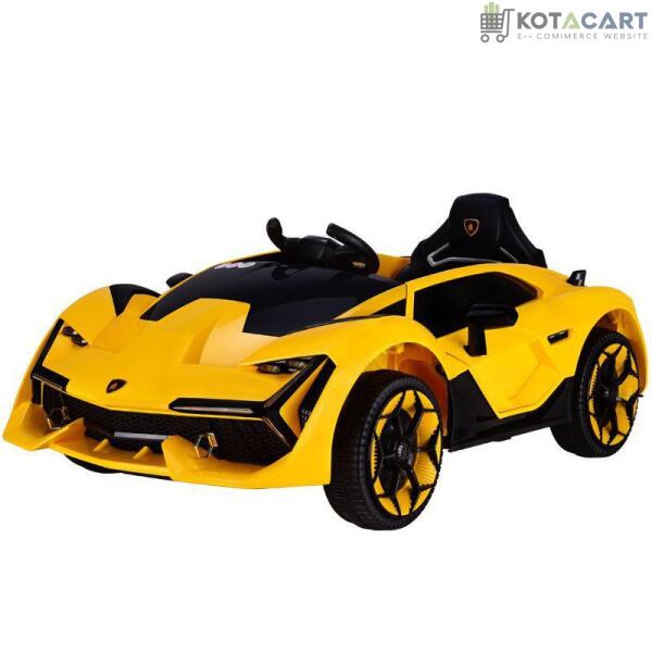 12v Luxurious Yellow Lamborghini Racing Electric Car for Kids | Same-Day Delivery in Delhi NCR - Image 3